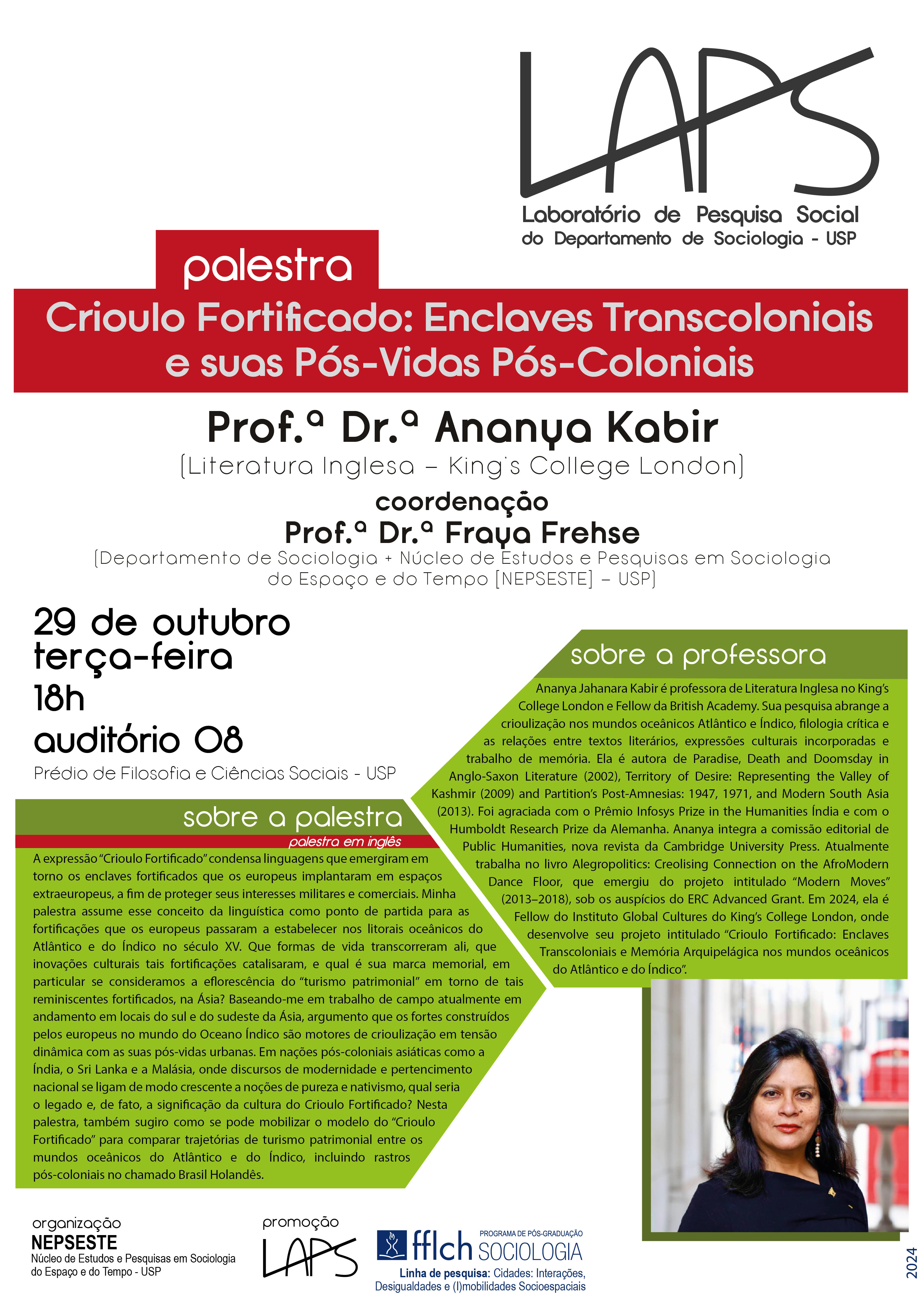 LAPS - Palestra - Prof.ª Ananya Kabir 